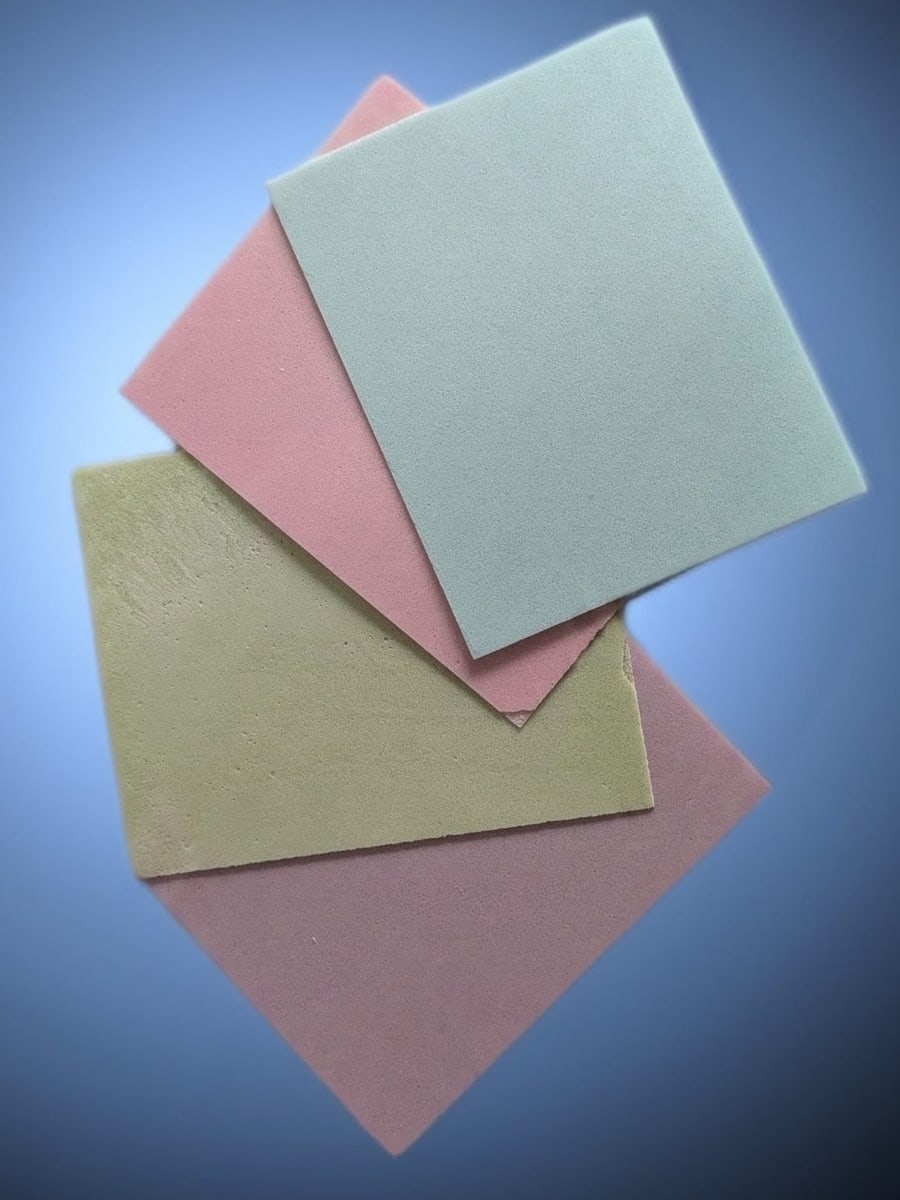 Four sheets of edible paper in the colors of Forest Berries, Tutti Frutti, Strawberry and Green Apple